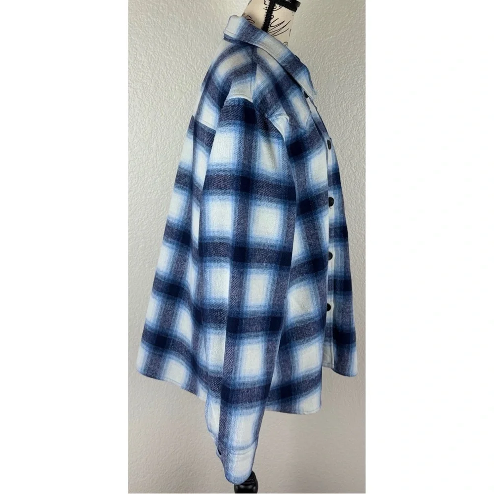 Rails Tripp Plaid Flannel Shirt Jacket Azure Shaphire Blue, size XXL - Picture 5 of 14